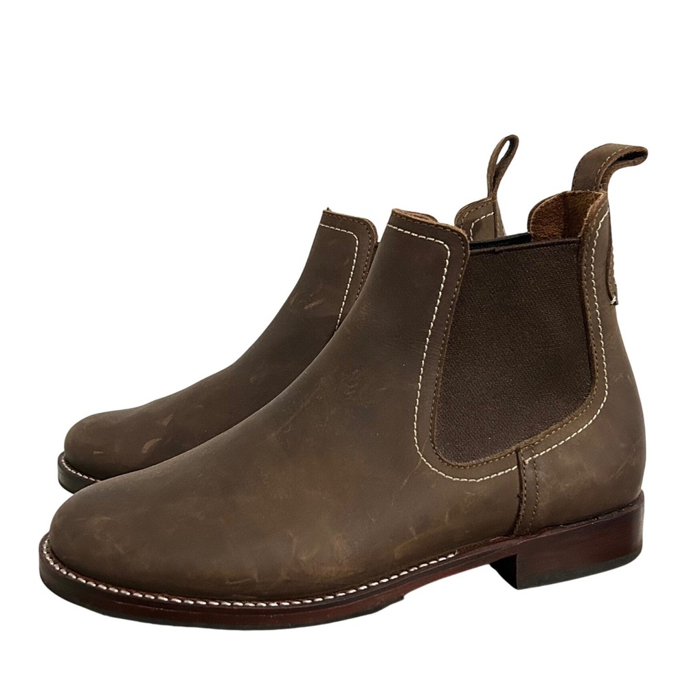 Adelante Women's Merida Leather Chelsea Boot Mahogany Dark Brown 7 E Very Wide